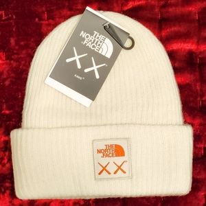North Face Kaws beanie Ivory
